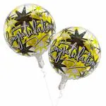 AMFIN (Pack of 2) Congratulations Decorations / Congratulations foil Balloons / Foil Balloon Celebration / Theme Foil Decoration / Graduation Party Theme Balloon / Bachelorette Party Decorations