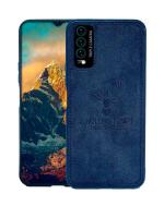 Lejaao Vivo Y20T Deer Series Blue Leather, Cloth PC and TPU Mobile Back Cover