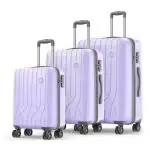 Genie Swing Trolley Bag Small Size, 56 cms Lavender Hard Side Travel Bag for Women, 8 Wheel Luggage Suitcase for Travelling, Cabin-Friendly, Scratch Resistant, Small Trolley Suitcase