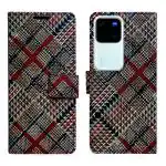 A D Enterprises Check Flip Cover for VIVO V30 PRO 5G | Magnetic Case | Shock Absorbent | Flip Cover VIVO V30 PRO 5G