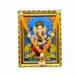 pujaNpujari Yellow Color Pearl Beads Moti Mala Garland for God Photo Frames and Idols