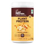 RiteBite Max Protein 100% Naturel Vegan Protein Powder 500g | 22gm Tasty Plant Protein with Banana Caramel | Dairy Free | Probiotic and Easy to Digest | No Added Sugar | For Men, Women