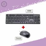 Zebion K500 Wired Keyboard+ Dazzle Wired Optical Mouse (Black)