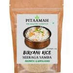 Pitaamah Organic Seeraga Samba Rice | 3kg | Aromatic Rice | Biryani Rice | unpolished Rice