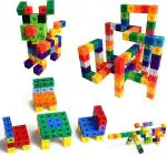 TechHark Math-Link Cubes Activity Early Development Blocks for Kids [ Pack of 60PCs ] (Multicolor)