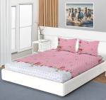 Crosmo 200 TC Cotton Double Printed Flat Bedsheet