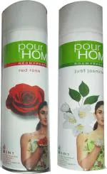 Pour Home Red Rose, Just Jasmine Spray, 135 Ml Each (Pack Of 2)
