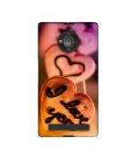 Casotec I Love you Design Printed Silicon Soft TPU Back Case Cover for Micromax YU Yuphoria
