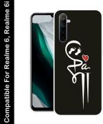 Vaultcase Black And White Silicon Mobile Back Cover For Realme 6, Realme 6i