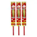 Mazic Clean Liberty Floor Broom Stick, Indian Brush Jhadu with Long Handle, Floor Broom Made of Natural Grass No Dust Broom for Home, Kitchen, Garage, Pantry, School, and Office, (Pack of 3, Red)