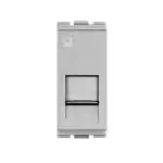 Kolors Mini RJ 45 Cat 6 Computer Jack 1 Module (Graphite Grey) [Kosmik] [Pack of 10 pcs] [This socket is compatible only with Kosmik & Kraft Cover plates (Switch Plates)]