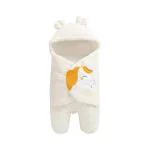 BUMTUM 3-in-1 Hooded Baby Soft Blanket Wrapper| Swaddle For New Born Babies(Boys & Girls) 0-6 Months, Travel-Friendly, Unicorn Print (White)
