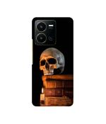 Casotec Skull Magic Candles Books Design 3D Printed Hard Back Case Cover for Vivo Y35 4G