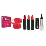 FS ForSure Xclusive 12 Hour Stay Compact Powder, Kajal & Forfor Matte Lipstick(Pack of 5) Multicolor