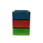 Hashcart Wooden Pen Stand, Pencil Holder For Office Table With Business Card in Colorful Finish