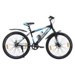 Wifi Hotspot 26 Inches Single Speed Bicycle for Men Woman and Adults, with Dual Disc Brakes, 17 Inch Steel Frame, Hi-Traction 2.40 Tyres (Blue Black, Hotspot 26T FS DD)