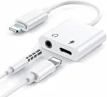 LIMSHOT 3.5 mm Headphone Jack and Charge Splitter Adapter for All i Phone