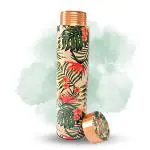 Raag By Raisa Pure Copper Designer Meena Print Water Bottle with Advanced Leak Proof Protection & Ayurvedic Health Benefits Best for Gifting - 1000ml