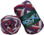 M.G Enterprise wool, Nylon Socks yarn veintids Purple Mix I 200 Grams.