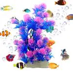Jainsons Pet Products Aquarium Artificial Plastic Plants Aquarium Decoration, Pink Blue Cherry Blossom Tree Decor Artificial Plants for Aquarium Tank Goldfish Betta Fish Tank Accessories (1 Plant)