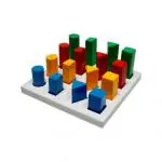 Biotronix Solution Forever Peg Board Wooden Occupational Therapy 16 pegs Multi Shaped Multi Color