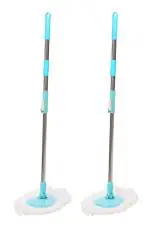 Pranay's Kleanup Deluxe 2 Spin Mop-Rod Set|Wet & Dry|Cleaning Mop|Mops Pocha 2 Microfiber Refill