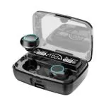 OSHEE STORE Bluetooth Earbuds M-10 with Power Bank Upto 48 Hours Playback, Touch Controls, Voice Assistant, Splash Proof in-Ear (Black) , Smart LED Display Charging Case- Black
