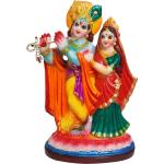 ESVAR STONECARFT Radha Krishna Idol / Radha Krishna Decorative Showpiece - 16 cm (Polyresin, Multicolor)