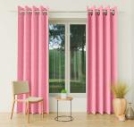 Curious Lifestyle Pink Solid Polyester Door Curtain 2.13 x 1.2 m (pack of 2)
