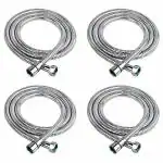 Acetap Stainless Steel 304 Flexible Shower Tube Pipe 1 Meter (Pack of 4 Piece)