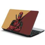 WallWear - Self Adhesive HD Printed Laptop Skin Stickers Large Size (40x28)Cm Premium Vinyl Laptop Stickers | Paste On Any Laptop | Laptop Cover Sticker | LP.avengers Laptop skin / Sleeves pack Of - 1 (Deadpool)