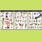 Ekdali Multicolor Paper Malayalam Alphabet Posters for Kids 11.7 x 16.5 Inch