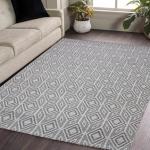 MRIC Collection 4' x 6' Beige/White Handmade Woolen Carpet For Living Room Bedroom Dining Room Drawing Hall Kitchen