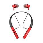 Hitage NBT-765 21 Hours Music Playtime 41 Hours Talktime Premium Sports NeckbAnd Sound Coloful Gleming Light Bluetooth Headset  (Red, In the Ear)