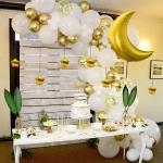 Party Paragon Birthday Balloons For Decoration Set of 43 Pcs Confetti Balloons for Decoration | White Golden Balloons for Decoration | Happy Birthday Balloons for Decoration