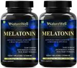 Naturewell Melatonin 5 Mg Tablets With Tagara 125Mg Sleeping Aid Pills, 60 Capsules Each (Pack Of 2)