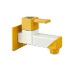 JINDAL PTMT Bib Cock Faucet/Square Plastic Tap/Tap with Wall Flange/PTMT Tap/Tap For Bathroom,Kitchen &Garden/Pack of 1/0171 (Yellow)