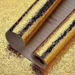 WEWELL Vinyl Peel and Stick Contact Paper, Wallpaper for Kitchen, Wall Stickers Oil Proof Heat Resistant, Anti-Mold, Stain Resistant Wall Paper for Home and Kitchen (2 M Golden Curly DG)