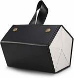 Awestuffs 5 Slots Foldable PU Leather Sunglasses Case, Jewelry Watch Organizer, Hanging Eyeglasses