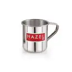 HAZEL Stainless Steel Multipurpose Bucket Shower Bathroom Mug For Home Daily Use Strong and Sturdy, 300 ml, Silver