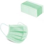 Rockjon Green Surgical Nose Pin Anti Pollution Mask With 4 Layer Protection - Free Size (Pack Of 30)