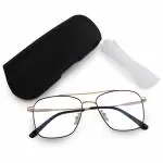 THE VITREOUS Square Sun Glass Classic Rectangular Metal Frame Sunglasses Modern Design, Lightweight, UV & Polarized Lenses for Men and Women