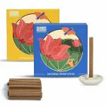 HELP US GREEN Fragrance Citronella & Patchouli Flavour Dhoop Sticks for Pooja (50 pcs), Pack of 2 Dhup Batti with Holder, Agarbatti, Incense Stick, Sandal, Cones, Cup, Sambrani (25 Sticks/pack)