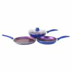 Wonderchef Blueberry Non-Stick Cookware Set Blue, 4 Piece