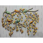 Antaryuga Multicolor01 Metal Multi Birds On Tree Without Led Wall Art, 29 X 5 X 40 cm