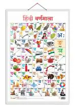 GO WOO Hindi Varnamala Educational Poster for Preschool Kids Classroom Study | Chart for Kids