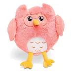 Fuzzbuzz Owl, Soft Toys for Kids, Coral, 29cm