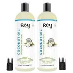 Rey Naturals Cold Pressed Coconut oil for hair and skin 100 Percentage Pure and Natural 400ml