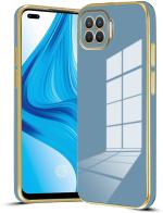 Mintak Oppo F17 Blue Silicon 3D 360 Degree Protection Mobile Back Cover