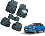 WolkomHome Car Mats Luxury Floor 3D Mat Carpets Black for Hyundai I20 Elite 2018